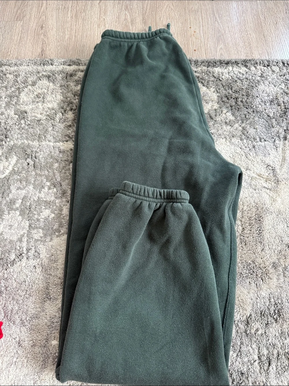 Skims Forest Green Fleece Jogger Pants